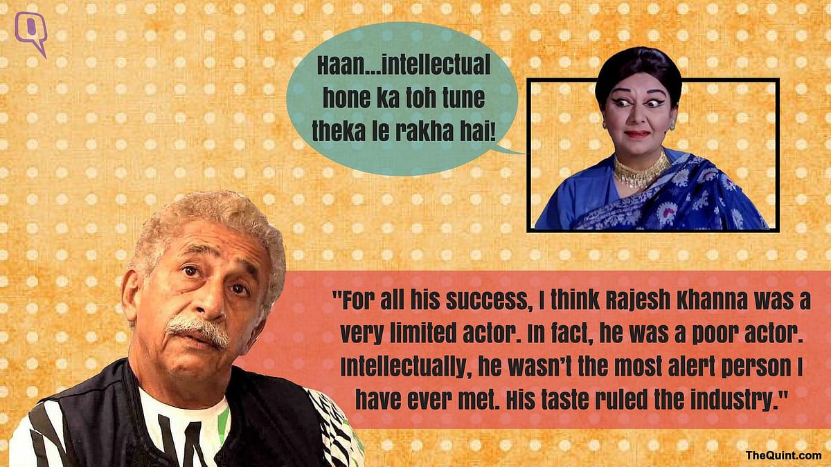 Naseeruddin Shah, we couldn’t help but poke some fun at your nasty and bitter comments about our favourite actors.