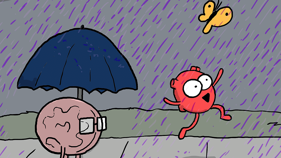 If your heart and your brain could talk, what would they say? (Photo Courtesy: Facebook/<a href="https://www.facebook.com/AwkwardYeti/">Awkward Yeti</a>)