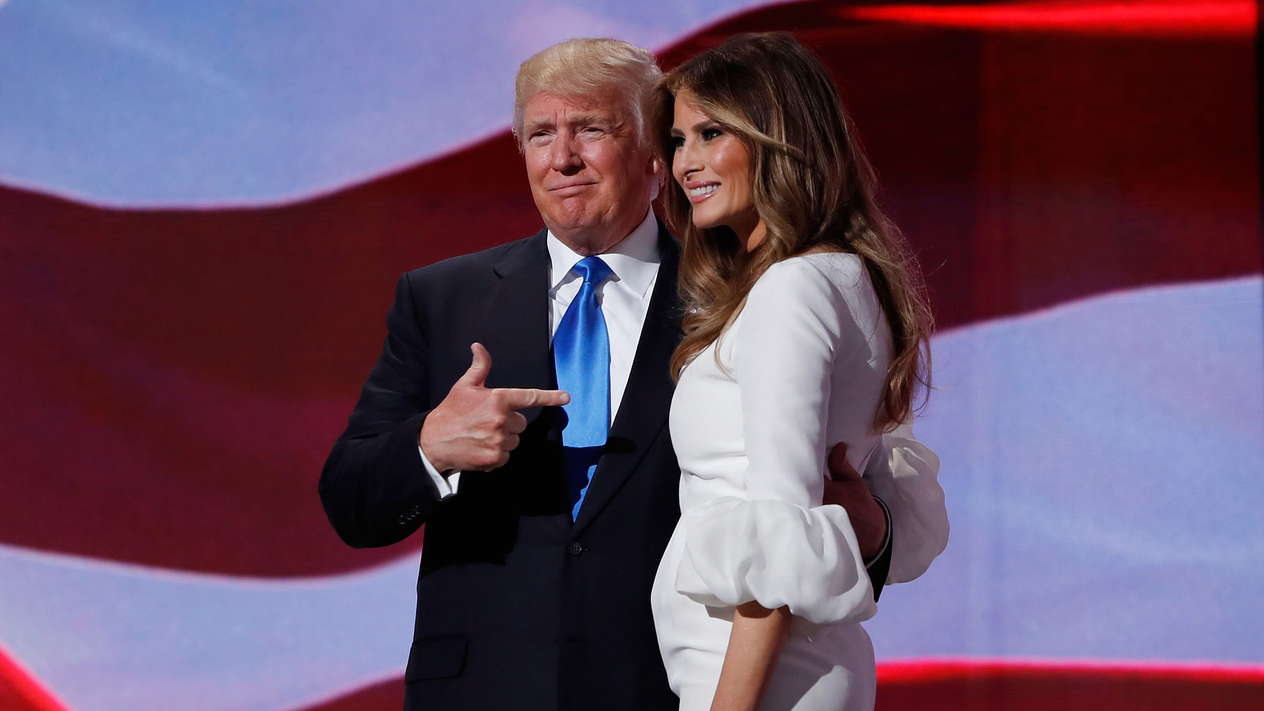 

Republican presidential candidate Donald Trump, with his wife Melania  during the Republican National Convention. (Photo: AP)