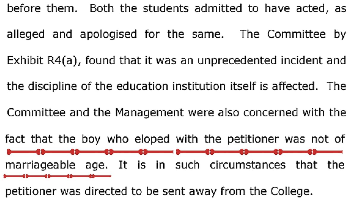 A breakdown of  Kerala HC’s ‘legal’ judgement, upholding  the expulsion of a student for living with her boyfriend.