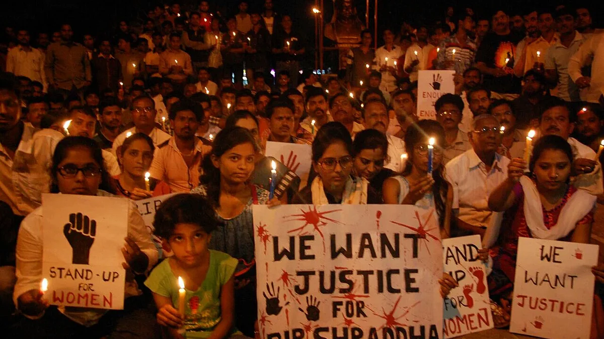 Protest demanding justice for the 14-year-old girl who was brutally raped and murdered by three men in Ahmadnagar, Maharashtra. (Photo: Twitter/ @TuslidasBhoite)