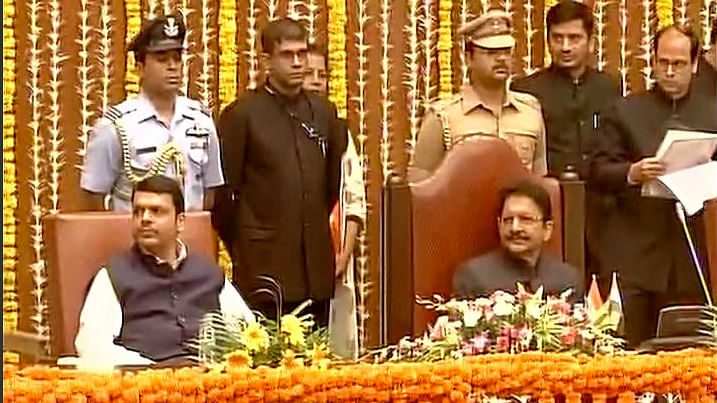 Maharashtra CM Devendra Fadnavis inducts 10 new faces as part of the cabinet expansion (Photo: Twitter Screengrab)