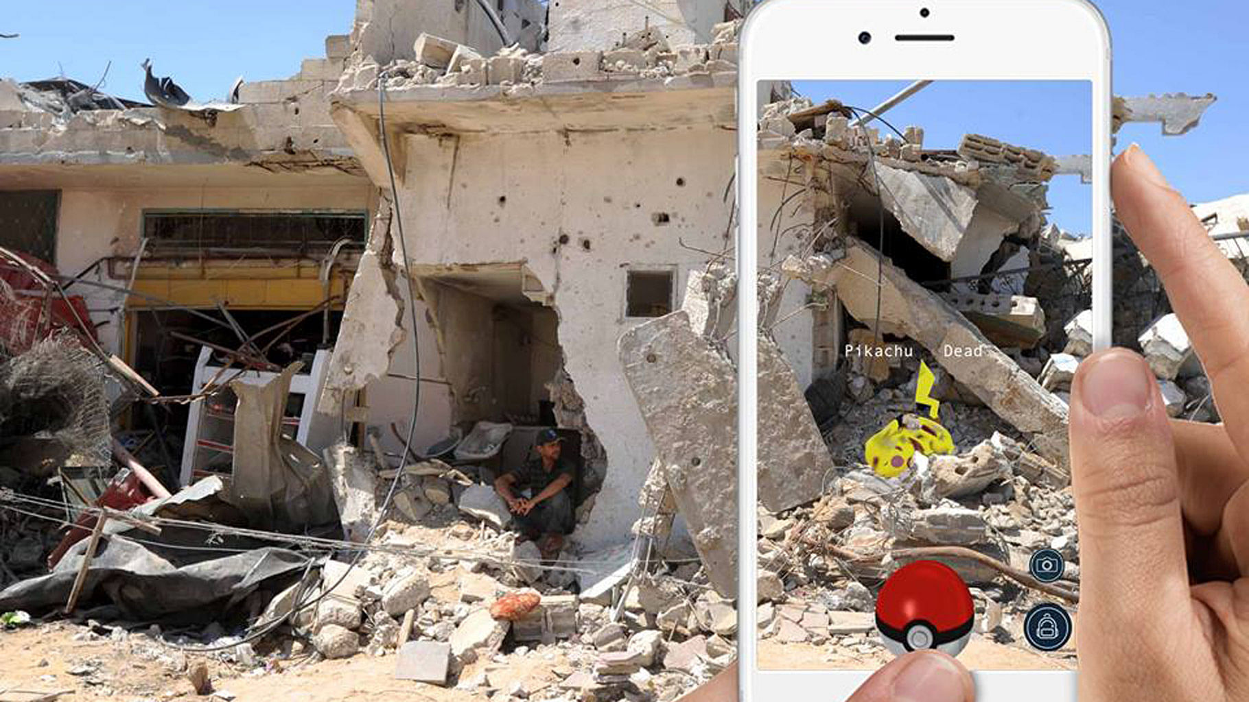 Playing Pokemon Go in Palestine. (Photo Courtesy: twitter/<a href="https://twitter.com/msalimkassam/status/753562949881593856">msalimkassam</a>) 