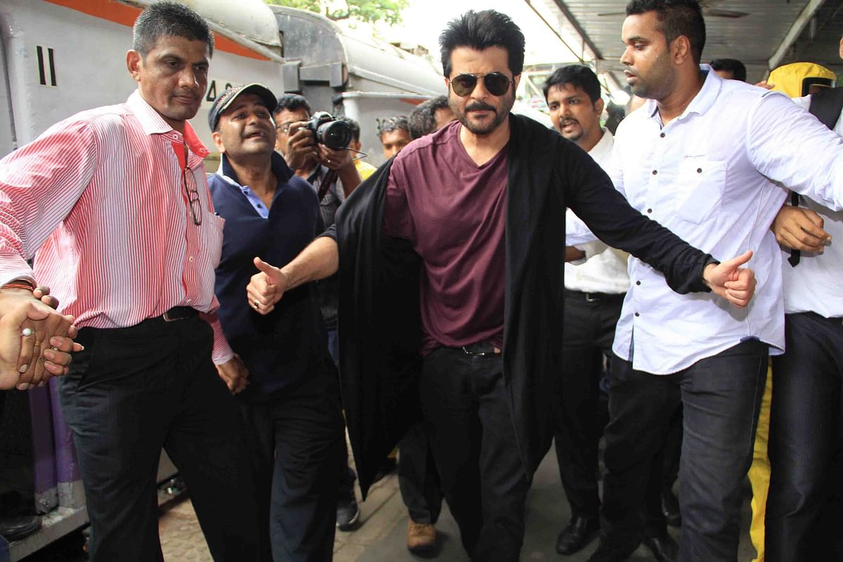‘Jhakaas’ Anil Kapoor holds a meet-and-greet session in a Mumbai local. 
