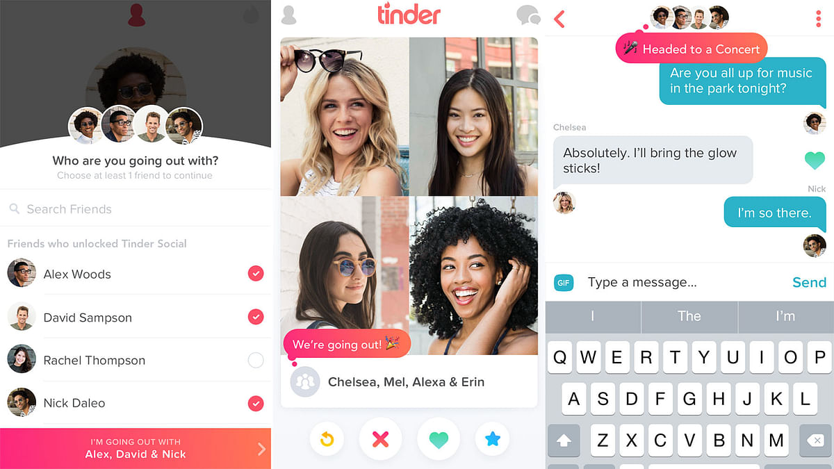 The popular dating app now lets you  connect socially with people just to hang out at events. 