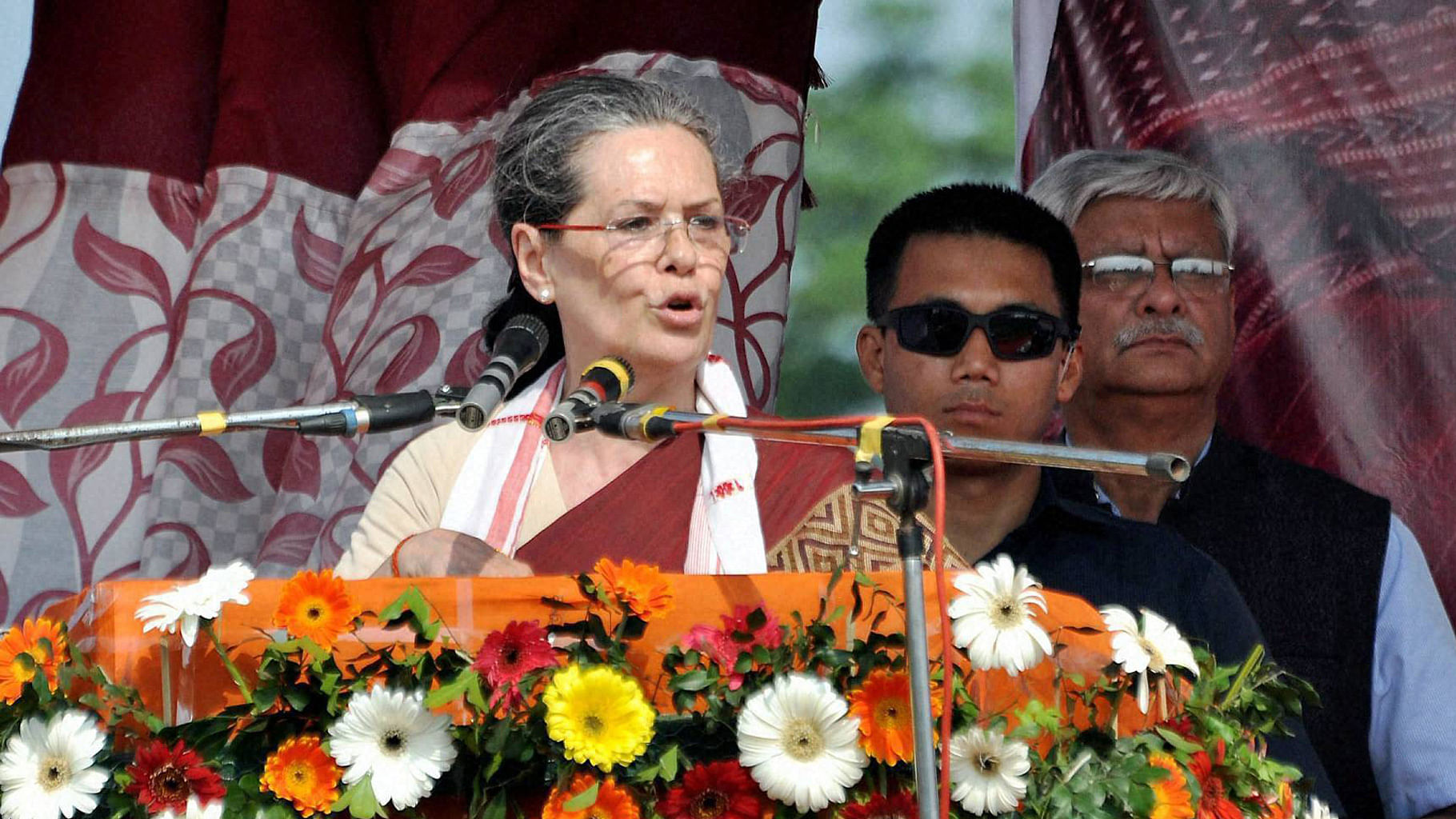 File photo of Sonia Gandhi at a rally. (Photo: PTI)