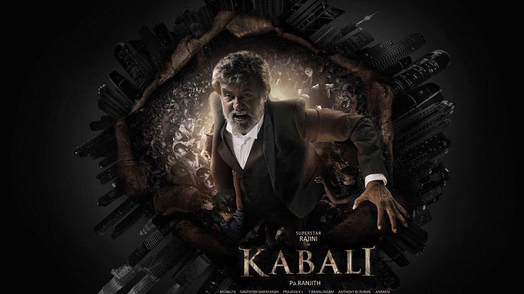 Rajinikanth on the poster of <i>Kabali. </i>(Photo courtesy: Twitter)