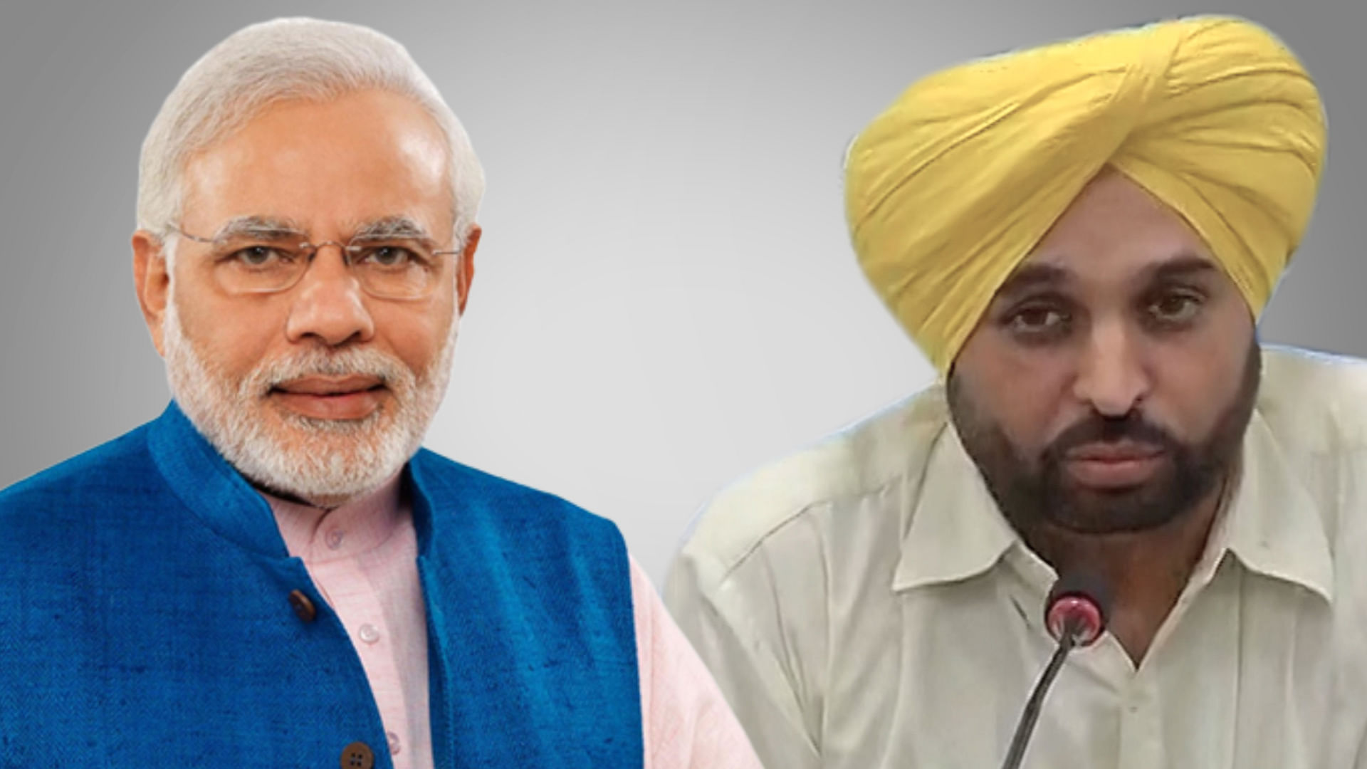 AAP MP Bhagwant Mann (right) has demanded Prime Minister Narendra Modi (left) to be included in the ambit of the enquiry panel set up for his ‘video’ fiasco. (Photo: altered by <b>The Quint</b>)