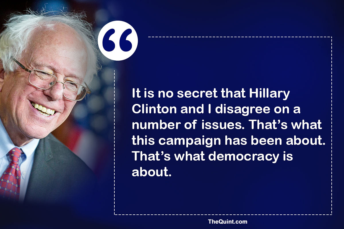 Hillary will make an outstanding President, said Bernie Sanders in his speech at the Democratic National Convention.