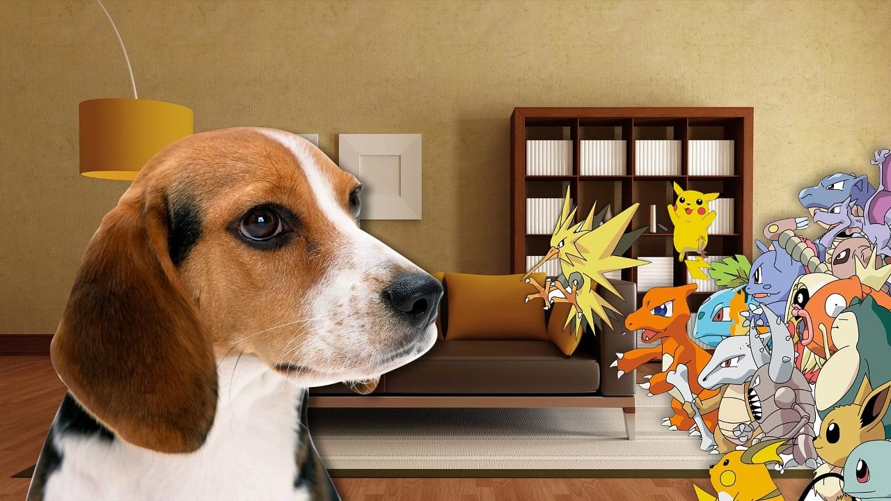 Here’s a dog’s perspective on Pokemon Go. (Illustration: Rahul Gupta/<b>The Quint</b>)