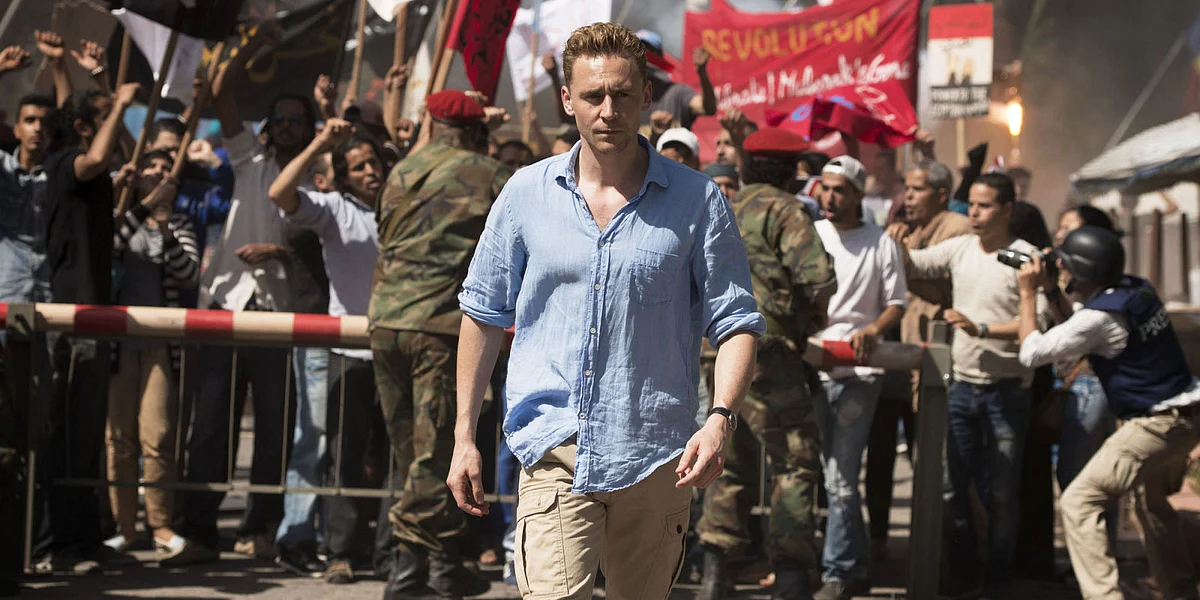 Tom Hiddleston in a still from the mini-series.