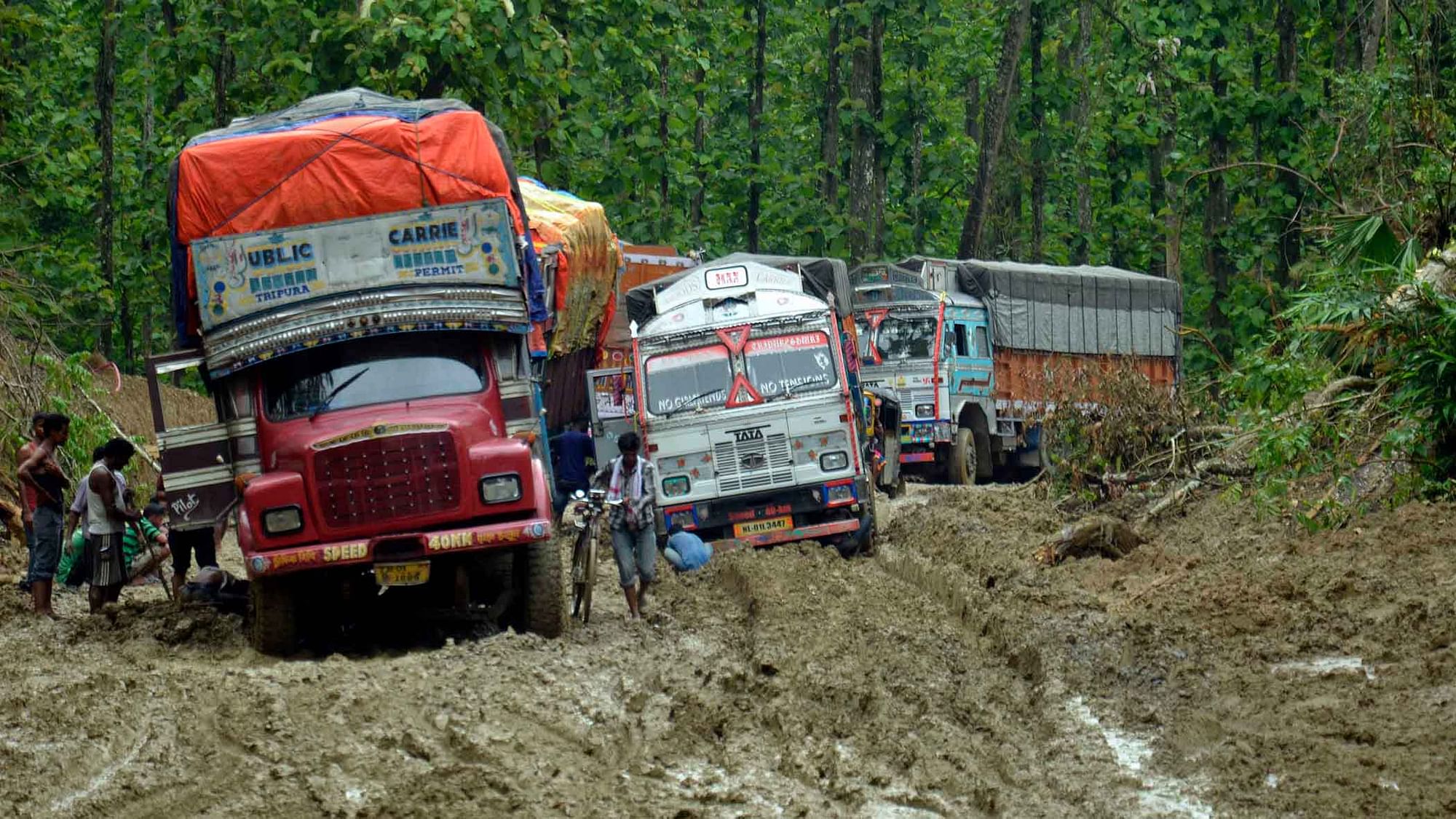 Neglected NH-8 turns into a muddy field. (Photo Courtesy: Arkadipta Chakravarty)