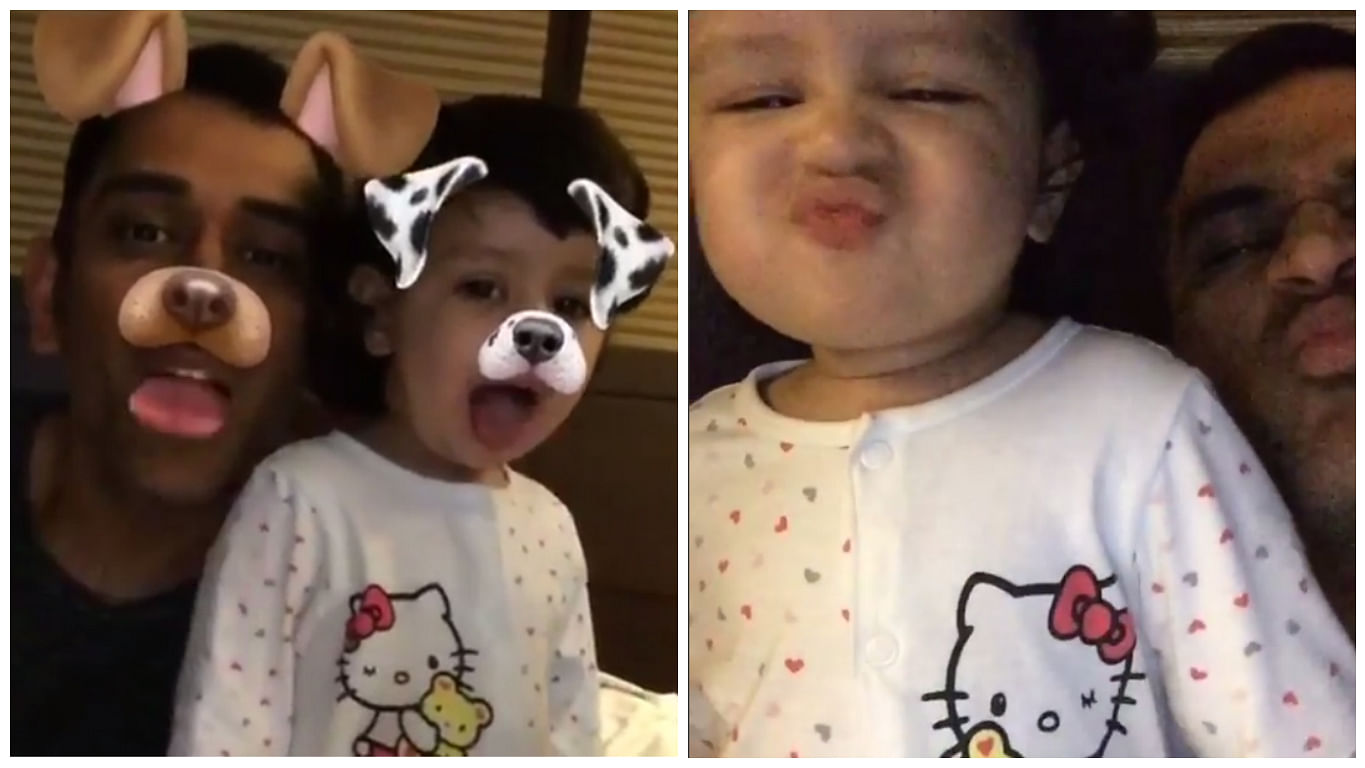 What a cutie! (Photo Courtesy: Instagram/<a href="https://www.instagram.com/sakshisingh_r/">Sakshi Dhoni</a>)