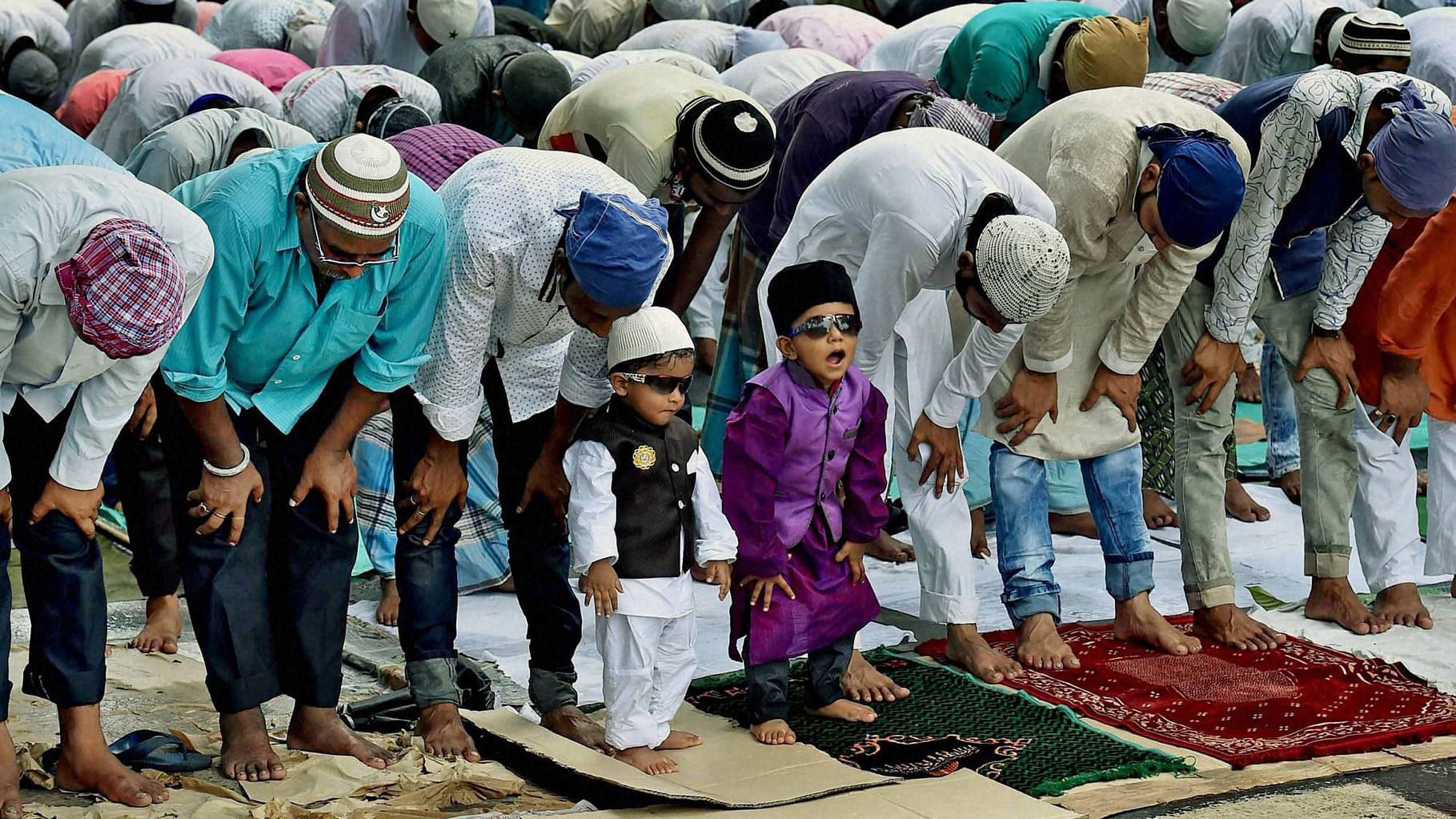 People offering  Friday prayers near the Tipu Sultan Mosque in Kolkata. Image used for representational purposes.