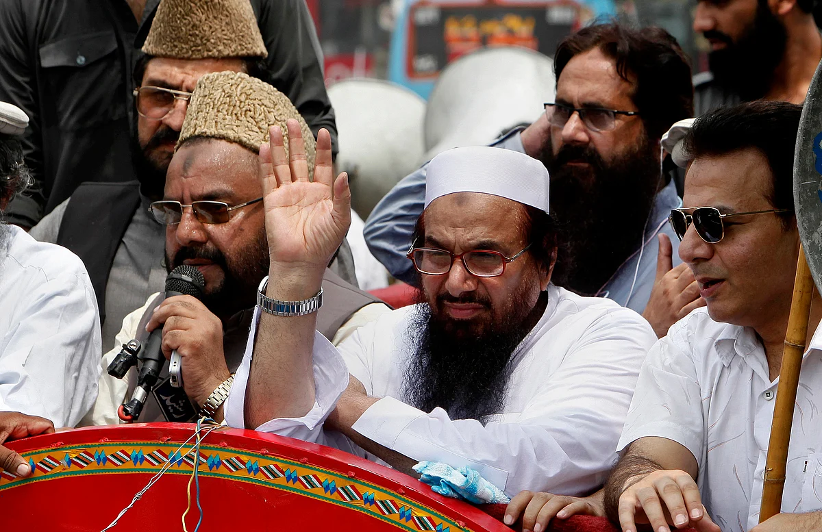In Lahore, Saaed dared India and said that he will march into the Indian side of Kashmir, and continue marching till “Kashmiris get freedom.” (Photo: AP)