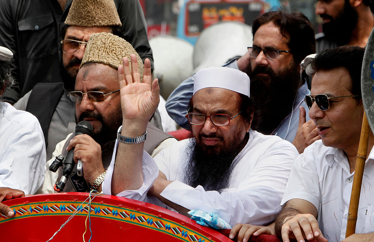 At the rally, Hafiz Saeed openly dared India and said he would march into J&K, demanding ‘azadi.’