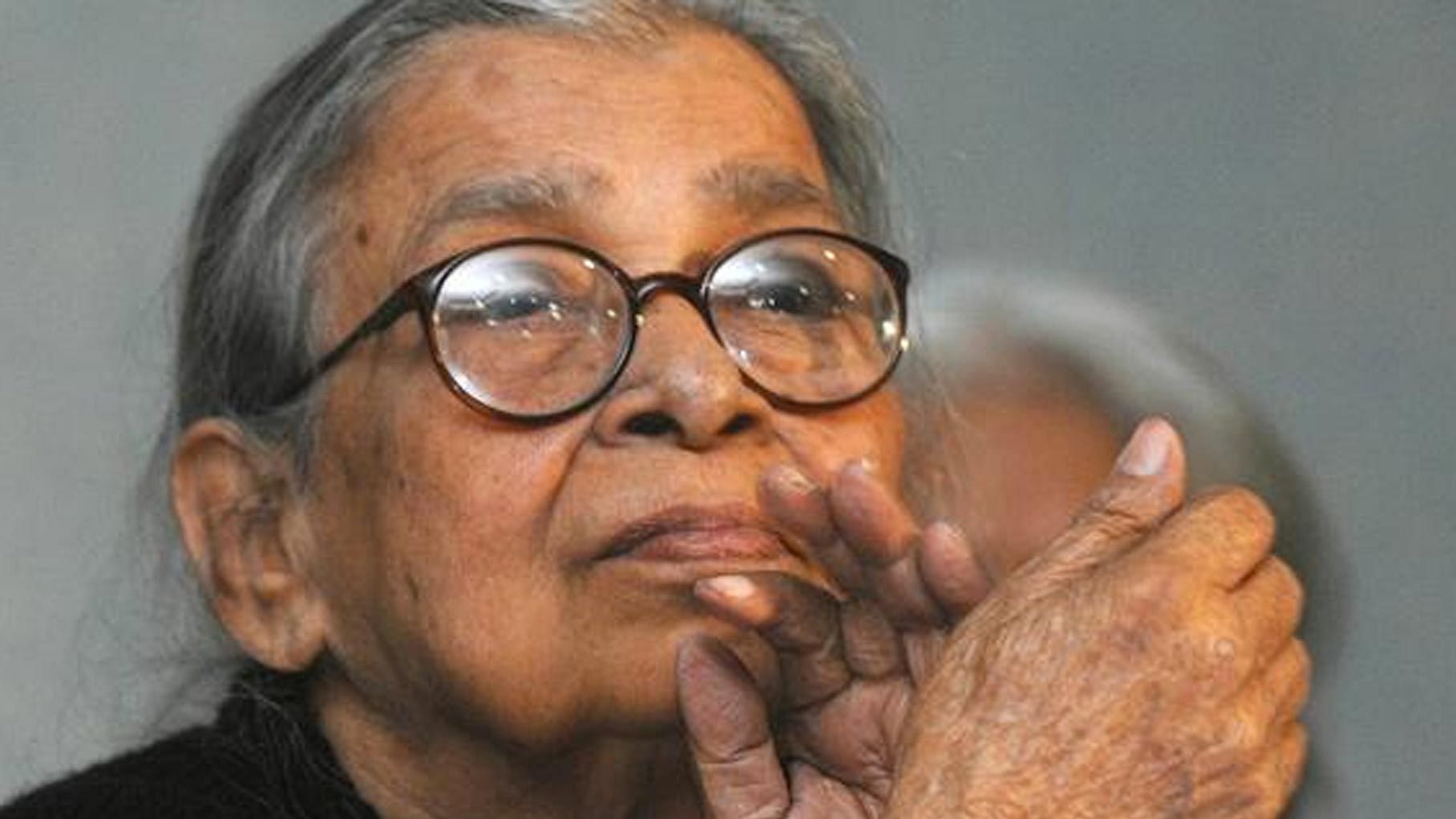 Mahasweta Devi. (Photo Courtesy: Twitter/<a href="https://twitter.com/airnewsalerts">@airnewsalerts</a>)