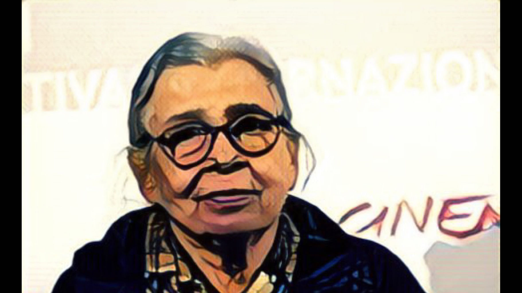 Mahasweta Devi (Photo Courtesy: Twitter/<a href="https://twitter.com/indianeagle">@indianeagle</a>/Altered by The Quint)