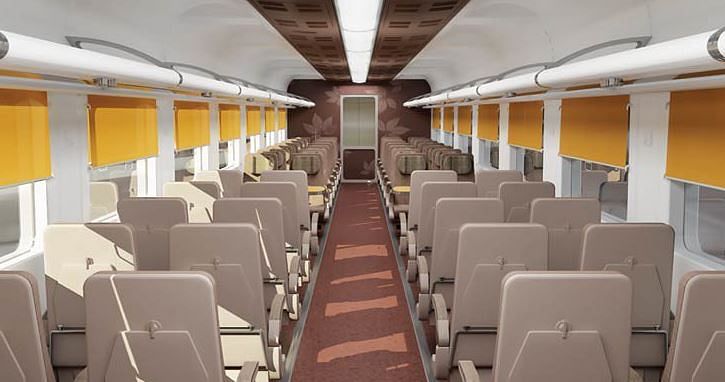 Railway’s premium offering, Tejas will be draped in golden vinyl sheets to convey the idea of luxury.