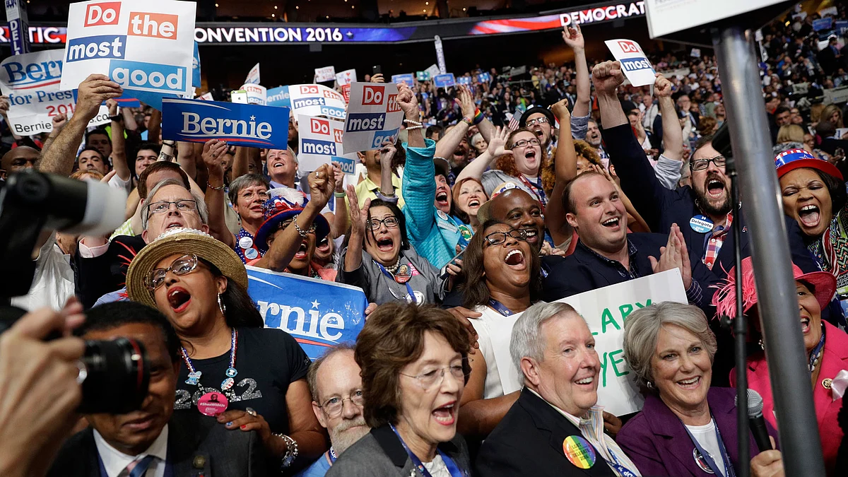 The delegates from North Carolina cast their votes for President of the Unites States during the second day session of the Democratic National Convention. (Photo: AP)