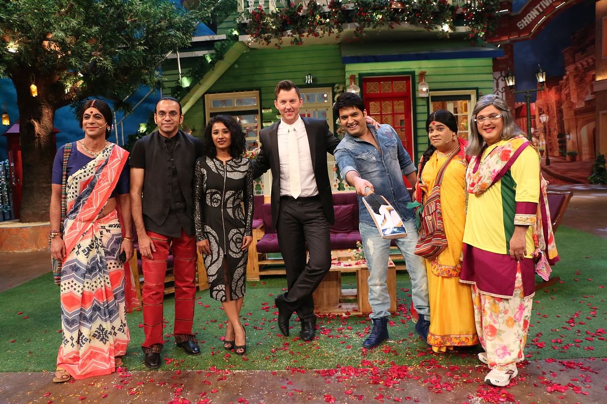 Brett Lee and Tannishtha Chatterjee promote their upcoming film ‘UnIndian’ on ‘The Kapil Sharma Show’.