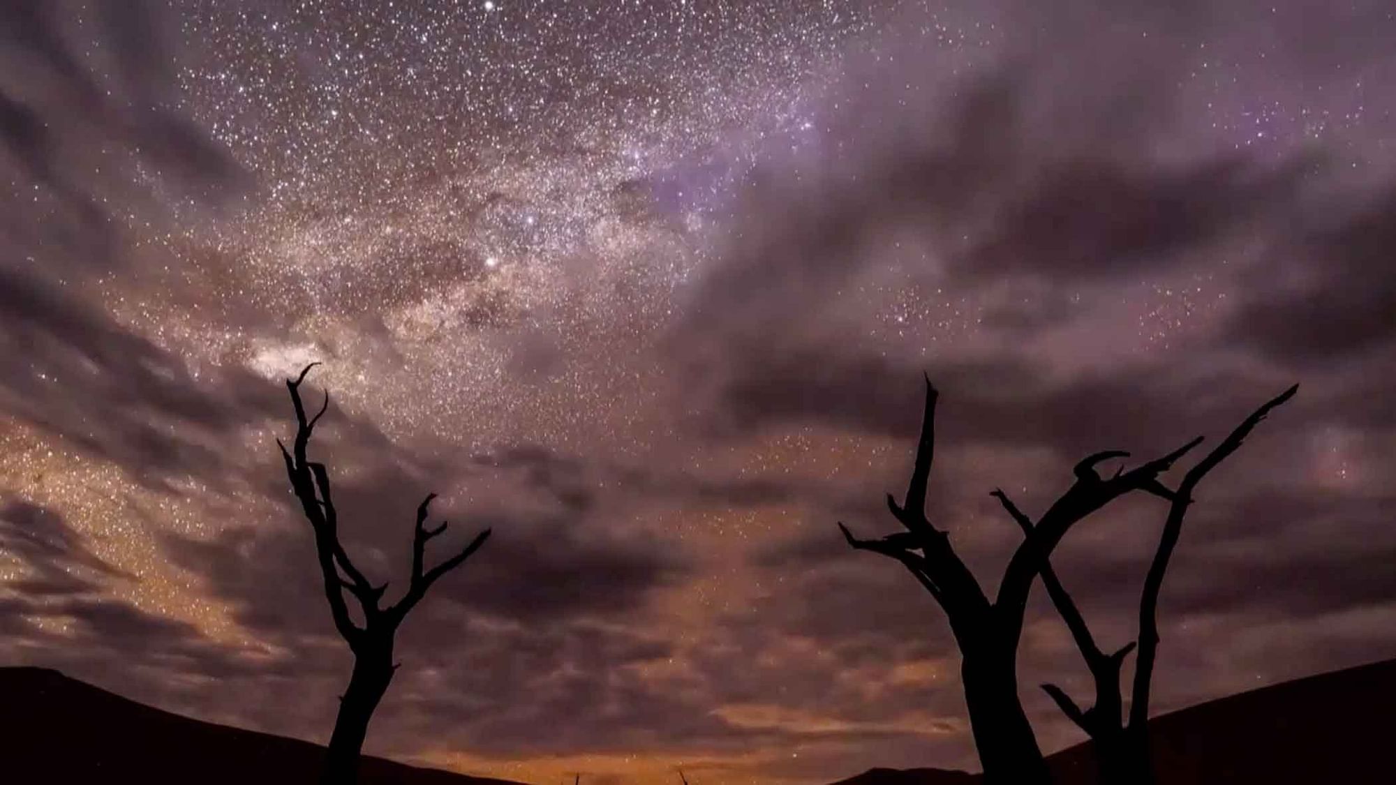 A still from the incredible timelapse captured in the Namib desert. (Photo Courtesy: AP Screegrab)&nbsp;