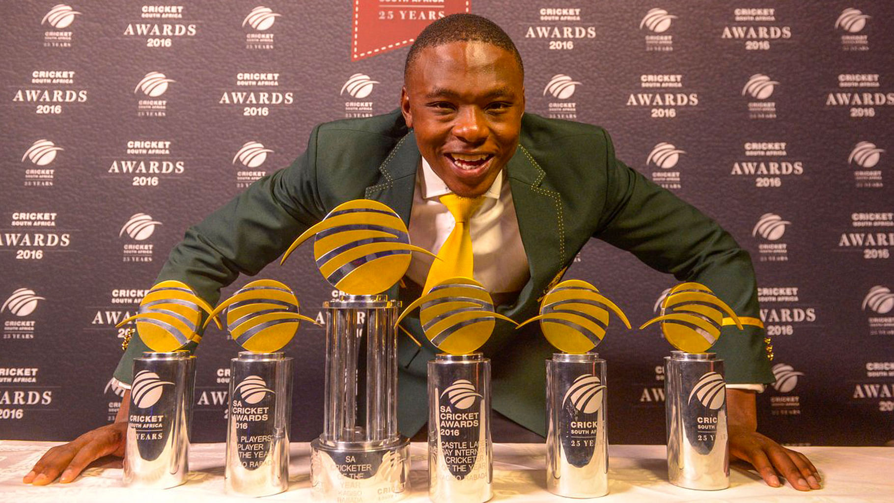 South African pacer Kagiso Rabada won ‘The Cricketer of the year’ award and many more at Gala hosted by Cricket South Africa. (Photo Courtesy: <a href="https://twitter.com/OfficialCSA">@Cricket South Africa</a>)