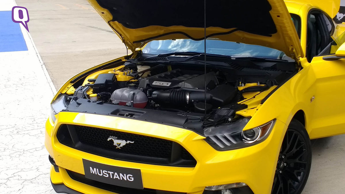 The muscle car gets its power from a V8 engine with 6-speed auto transmission. 