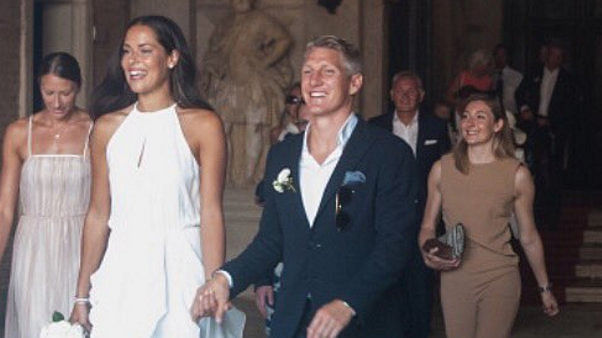 Bastian Schweinsteiger and Ana Ivanovic tied the knot in Venice on Tuesday.
