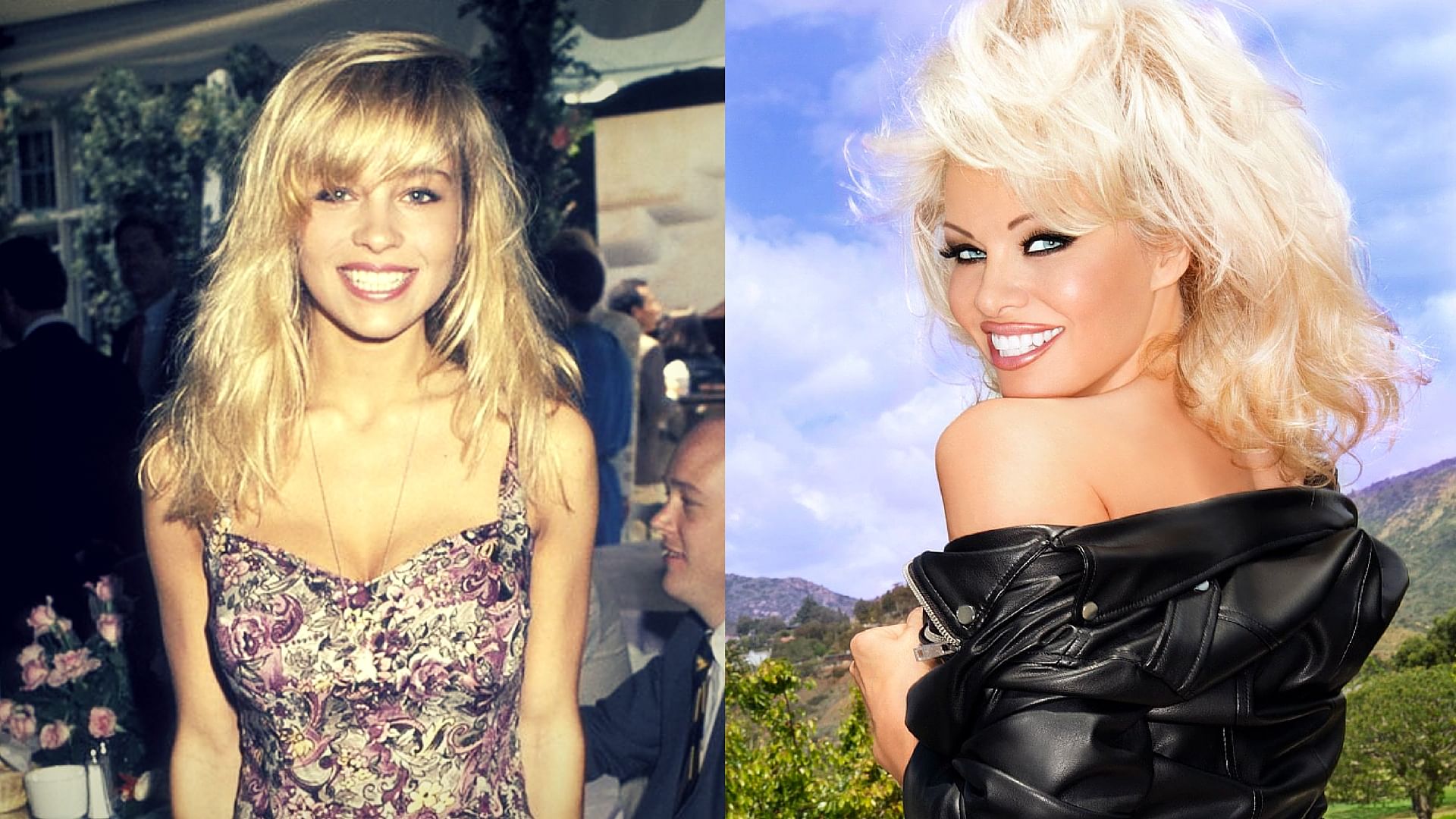 Pamela Anderson before and after her physical transformation (Photo courtesy: Twitter/@MentalityMag; @pamfoundation)