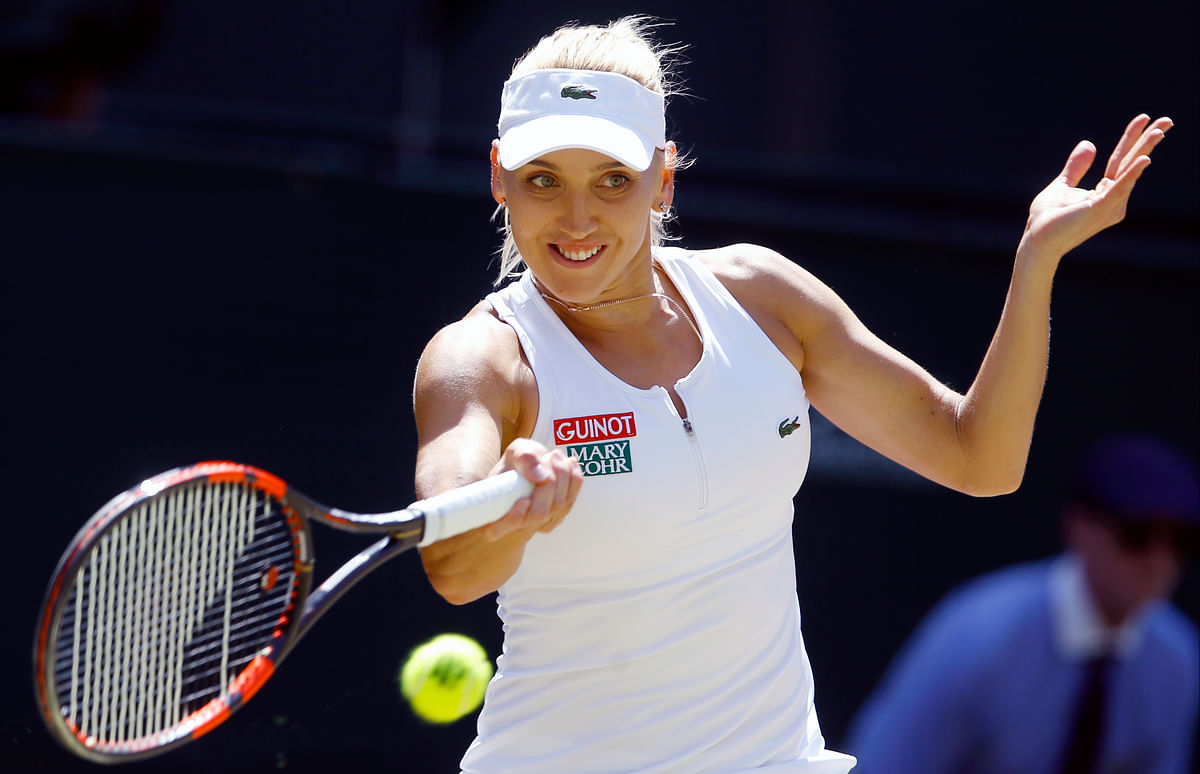 Serena Williams beat Elena Vesnina in the semi-final of Wimbledon.