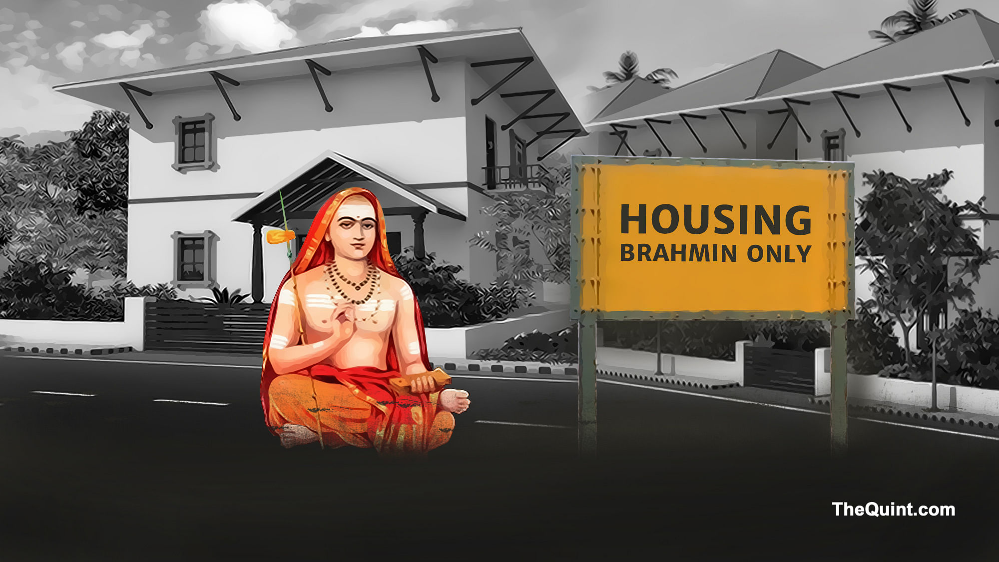 <i>Vedic Village</i> - Shankar Agraharam, a ‘Brahmin only’ housing project is underway in the outskirts of Bengaluru since 2013. (Photo: <b>The Quint</b>)