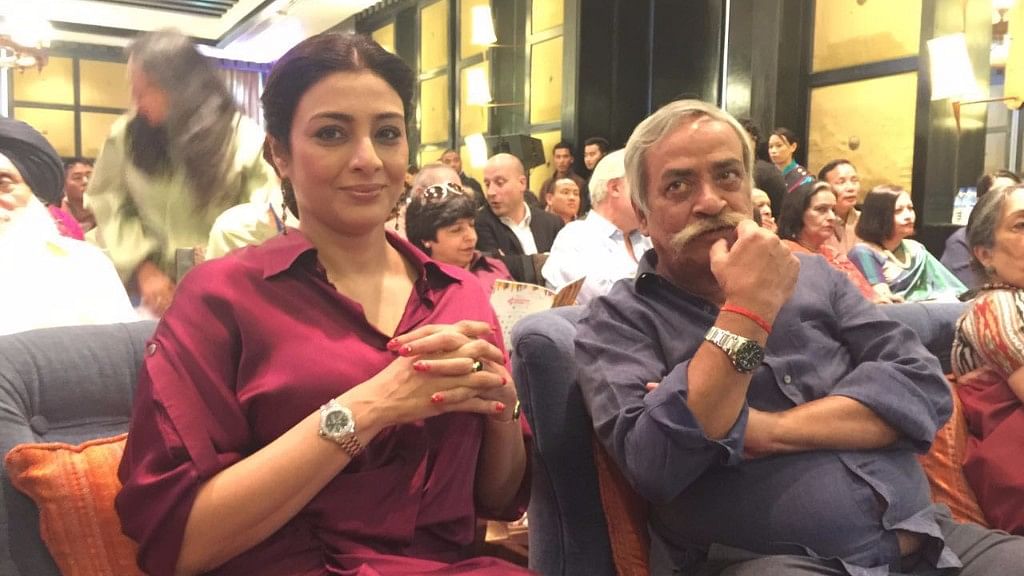 Actress Tabu pictured with ad man Piyush Pandey at Mountain Echoes Literary Festival, Bhutan. (Photo: <b>The Quint</b>)