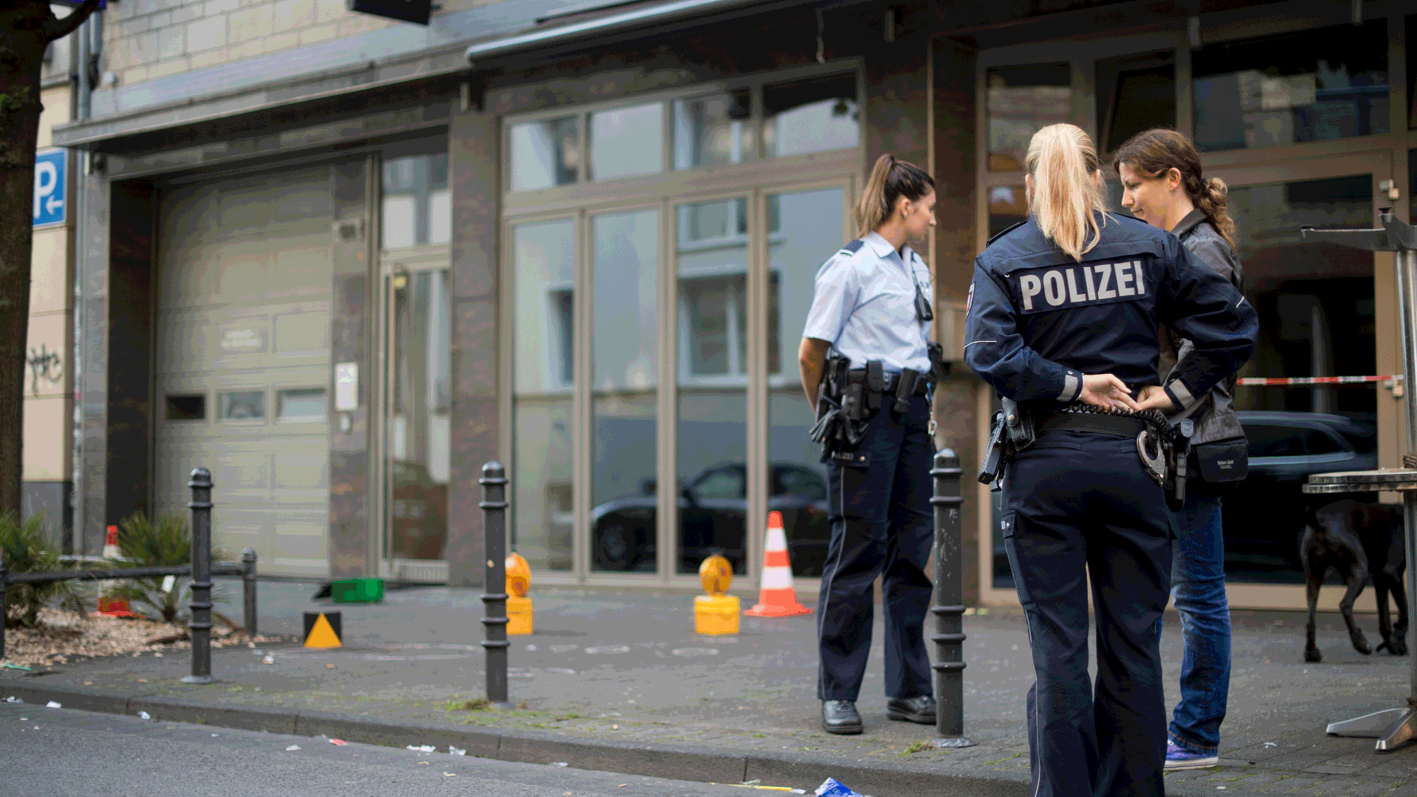 Policewomen at the site of the attack in Cologne, Germany. (Photo: AP)