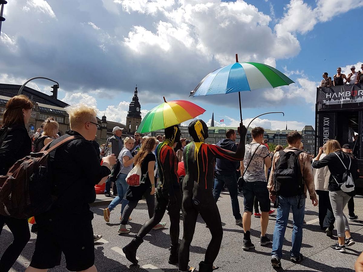 Hamburg in Germany saw several refugees join the LGBTQ parade in an emphatic expression of freedom of sexuality.
