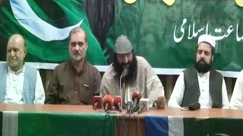 Terrorist organisation Hizbul Mujahideen’s chief Sayeed Salahudeen. (Photo: ANI screengrab)