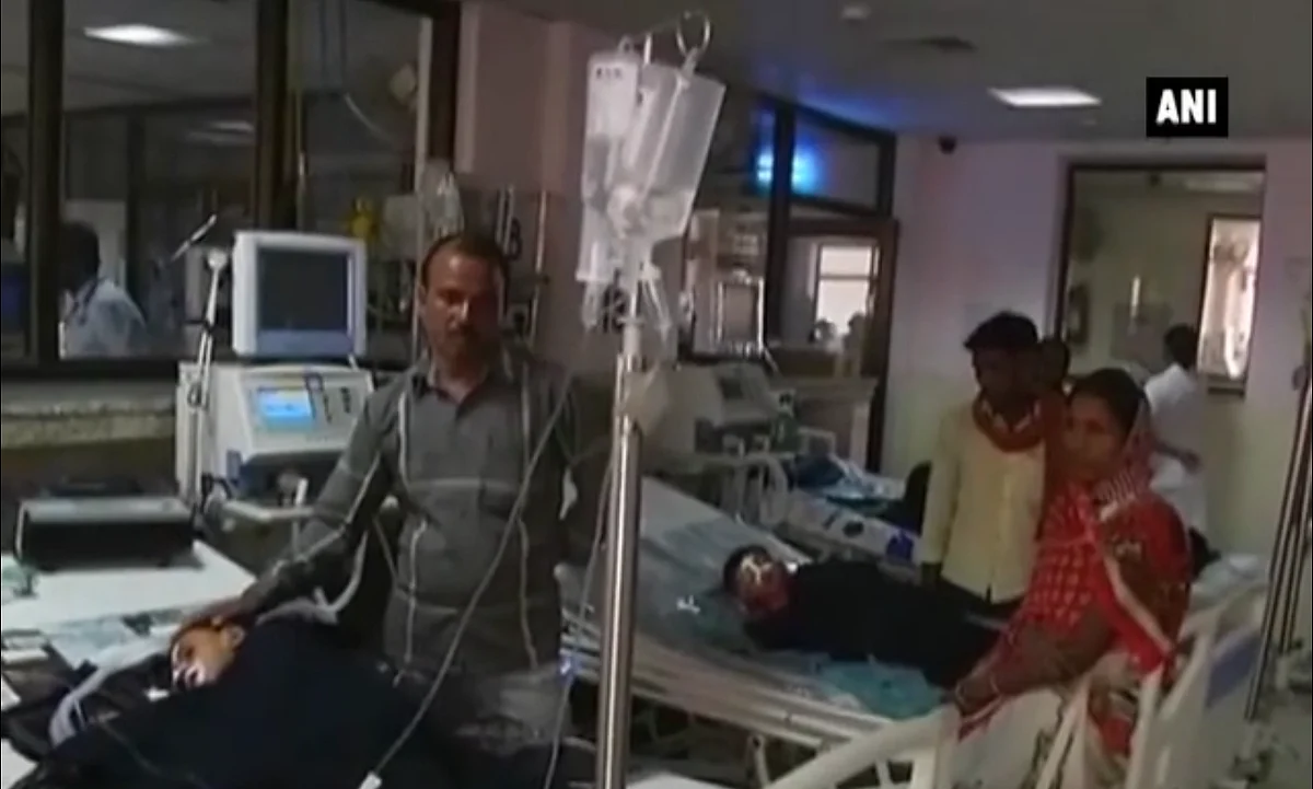 The situation in BRD Medical College. (Photo: YouTube/<a href="https://www.youtube.com/channel/UCoRpKmC6a-DdEa1ohxlCgUA">ANI News Official</a>)