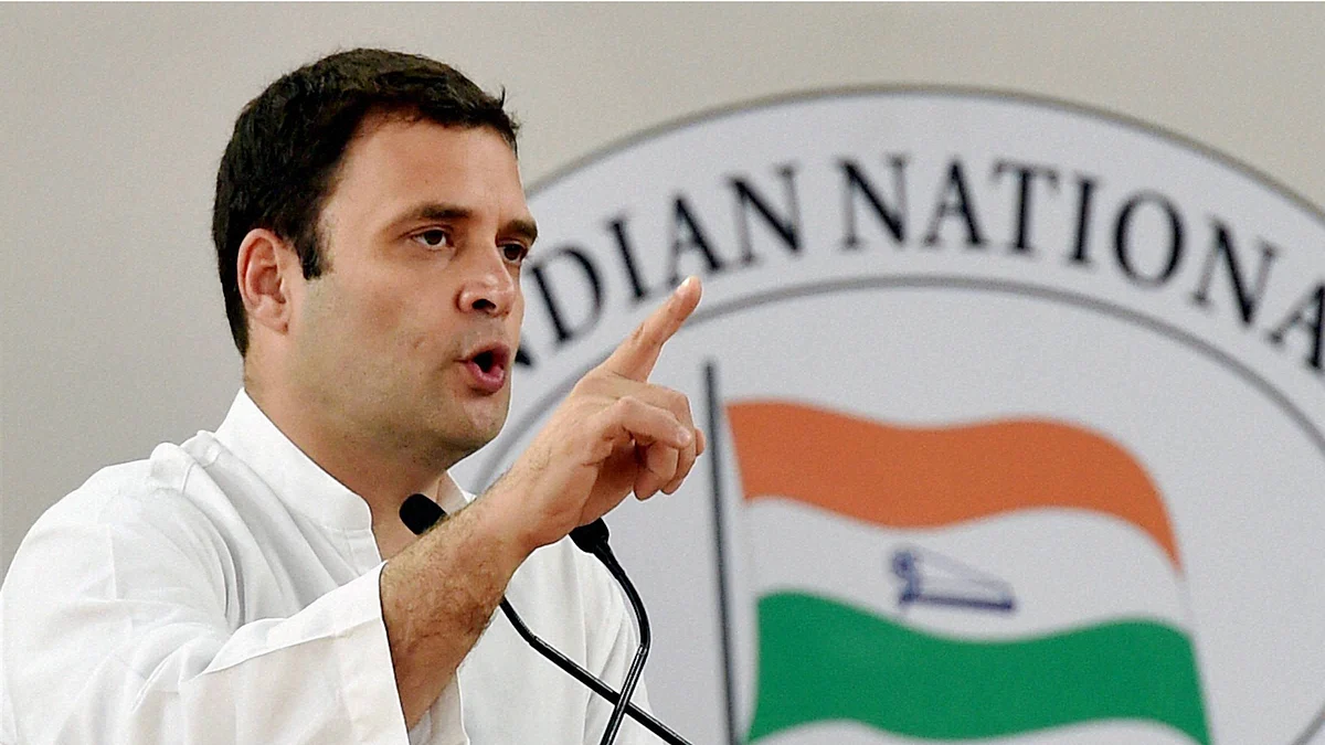 File photo of Congress President Rahul Gandhi addressing a function in New Delhi. 