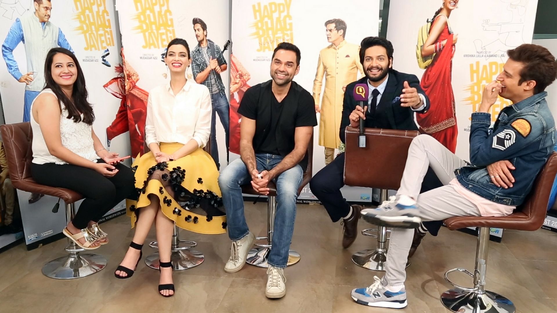 The cast of <i>Happy Bhaag Jayegi </i>talks about the film’s central character Happy being a sadist. (Photo: The Quint)