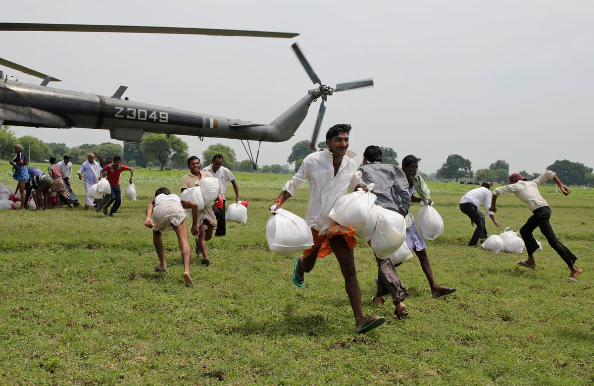 

Heavy monsoon rains have forced more than 200,000 people into relief camps in states like Bihar and UP.