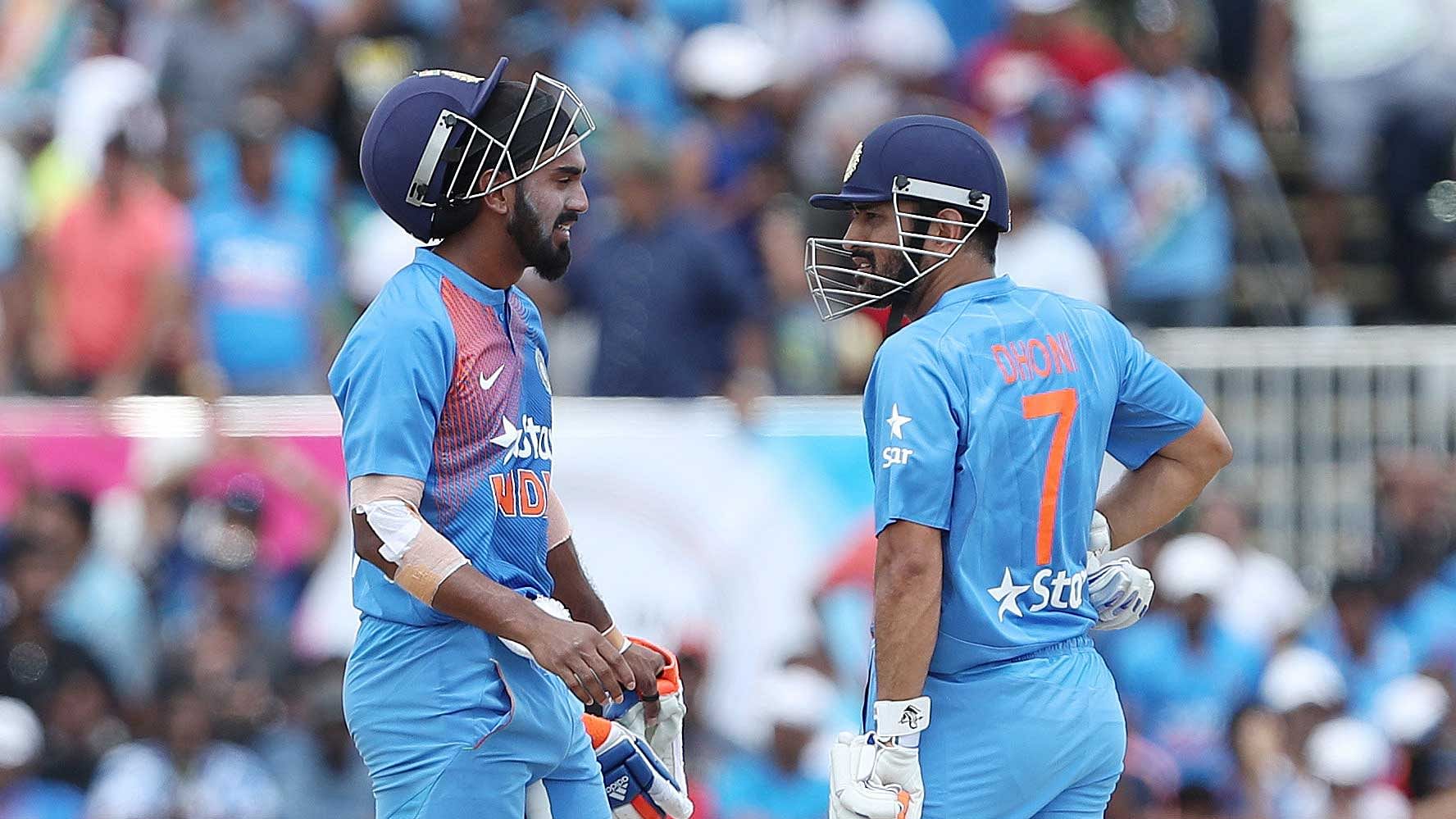 KL Rahul and MS Dhoni were the last 2 Indian batsmen at the crease. (Photo: BCCI)