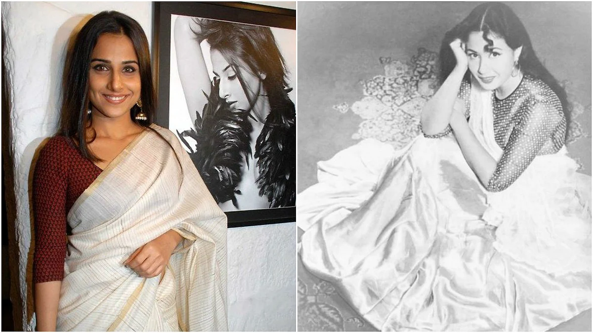 Vidya Balan (left), Madhubala (Photo Courtesy: Pinterest.com)