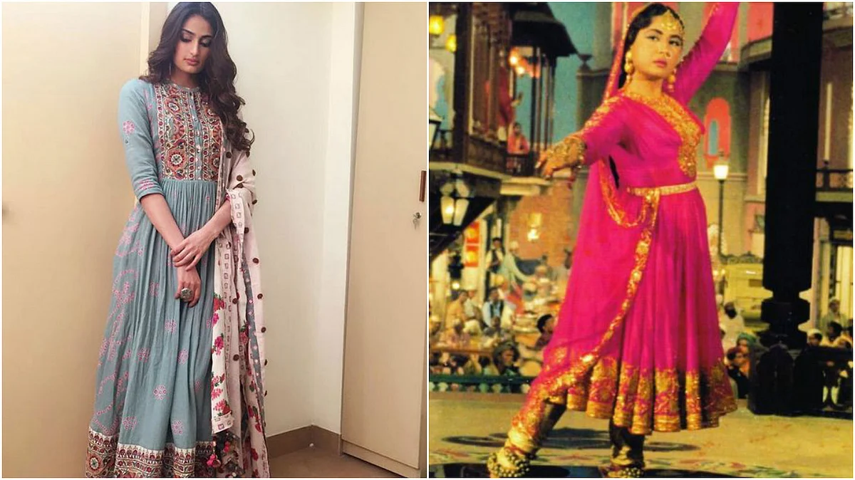Athiya Shetty (left), Meena Kumari (Photo Courtesy: Pinterest.com)