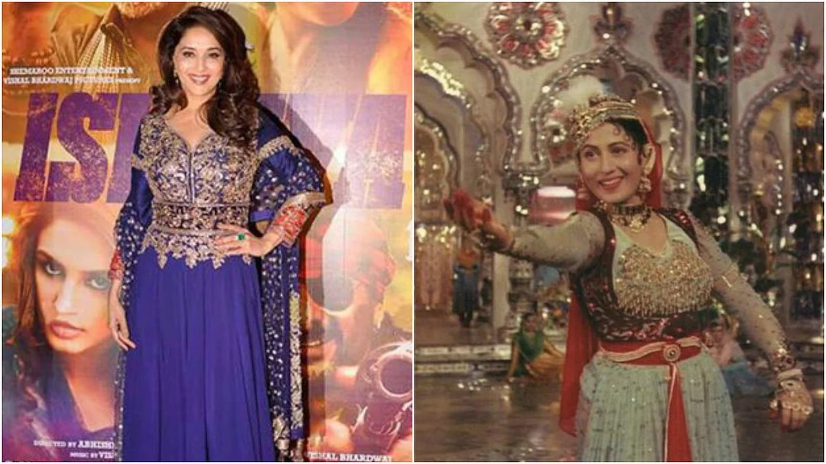 Madhuri Dixit (left), Madhubala (Photo Courtesy: Pinterest.com)