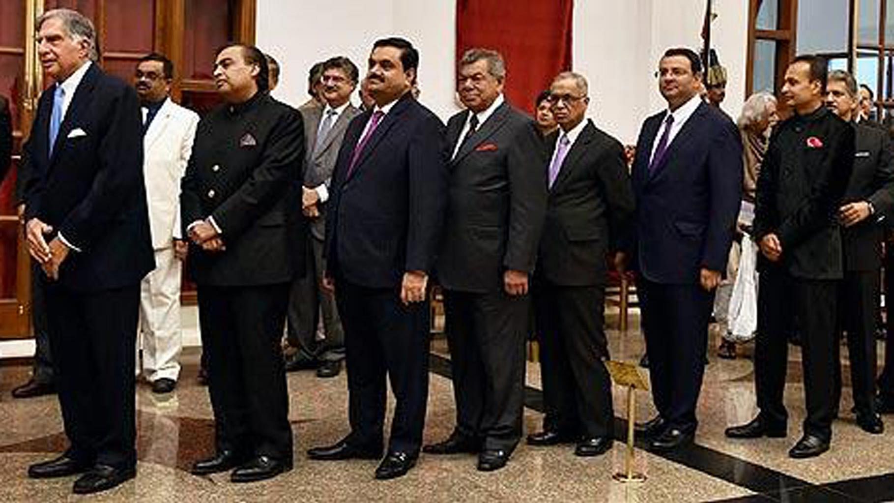 File photo Industrialists at a banquet hosted in honour of US President Obama at the Rashtrapati Bhavan in New Delhi. (Photo: PTI)