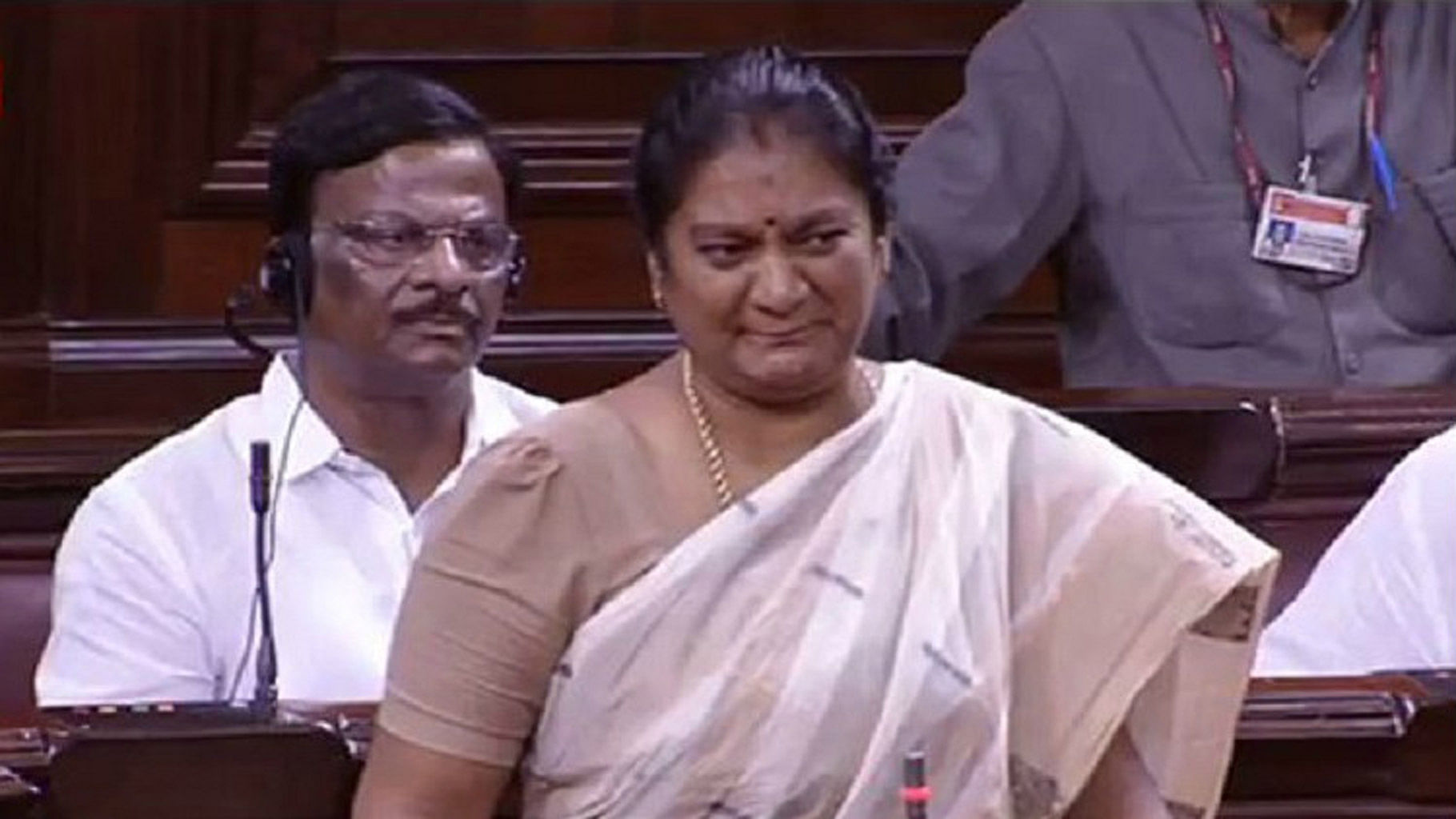 

The Rajya Sabha MP has demanded police protection for herself and her family. (Photo Courtesy: The News Minute)