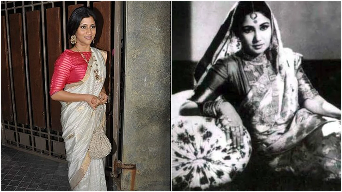 Konkana Sen Sharma (left), Right-Meena Kumari (Photo Courtesy: Pinterest.com)