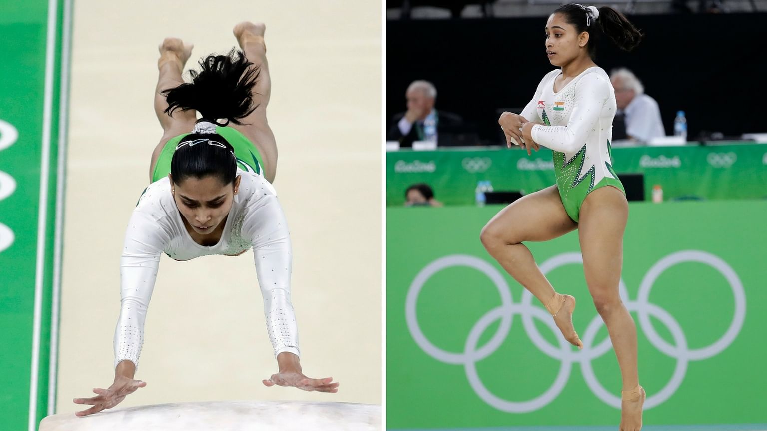 Dipa Karmakar performing various rotations at the Rio Olympics. (Photo: AP)