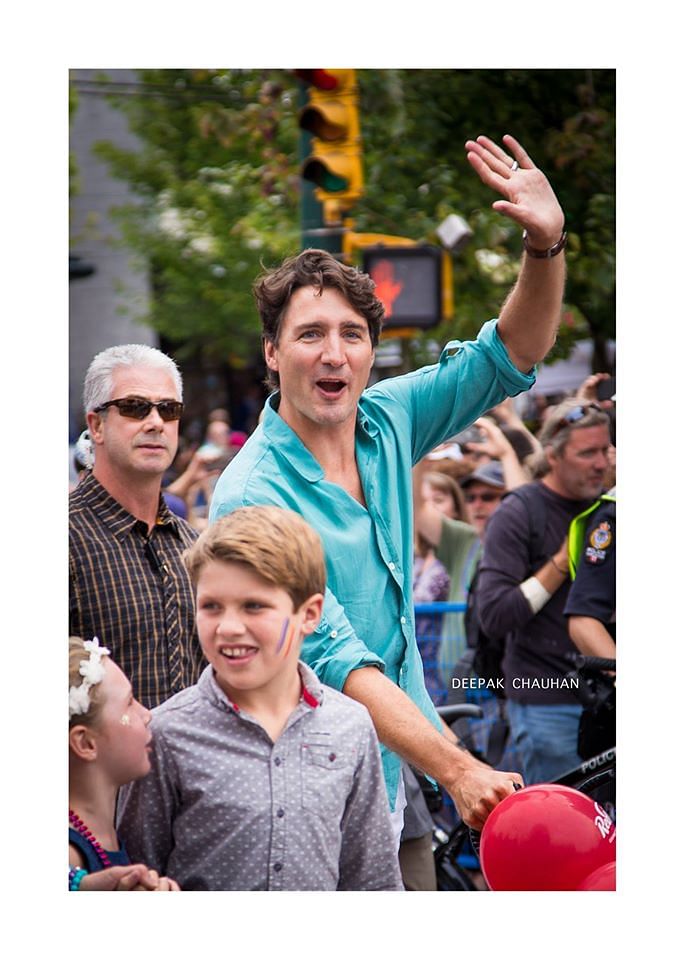 Another day, another occasion for the dashing Canadian PM to woo audiences worldwide. 