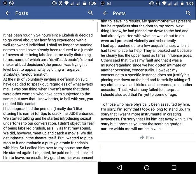 

Posts by women against their online harassers are being repeatedly removed by Facebook.